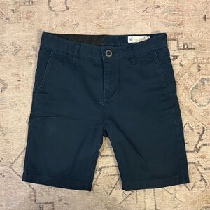Volcom Men's Dark Blue Flat Front Shorts